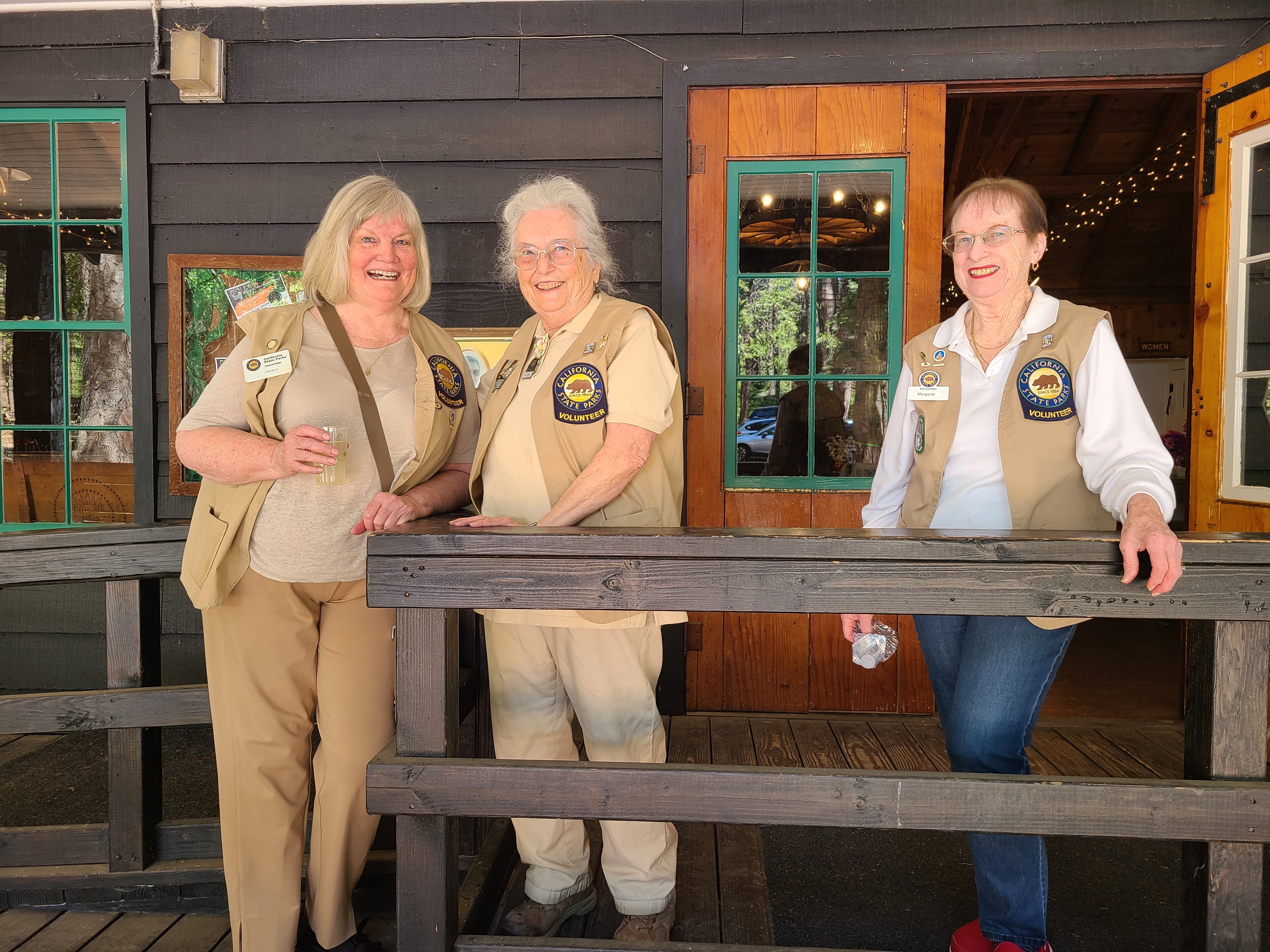 Volunteers Standing in Front of Jack Knight Hall 